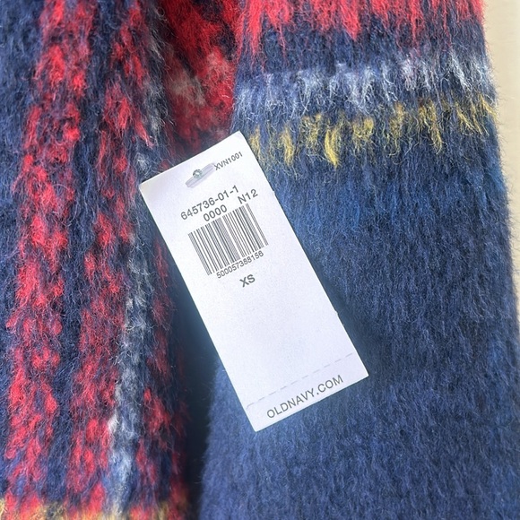 Old Navy Plaid Long Coat XS - Picture 6 of 9